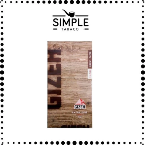 1 Librito Papel Gizeh 70mm Brown Cañamo Organico