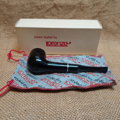 Pipa By Lorenzo Black Meerschaum Curva,espuma, Brezo, Italia