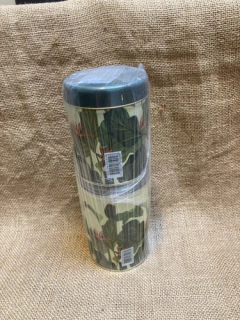 Set Matero Latas Yerba Azucar Diseños Flores / Varios