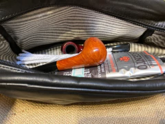 Bolso Tabaquera Cuero Guarda Pipas Y Accesorios