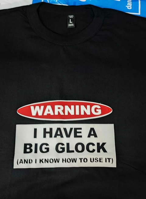 REMERA ESTAMPADA GLOCK WARNING