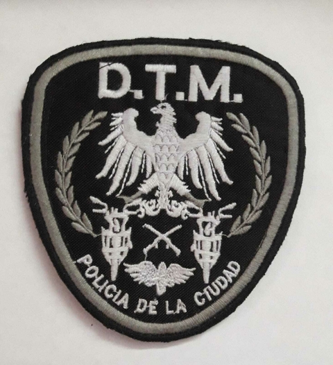 ESCUDO DTM POLICIA CIUDAD GRIS