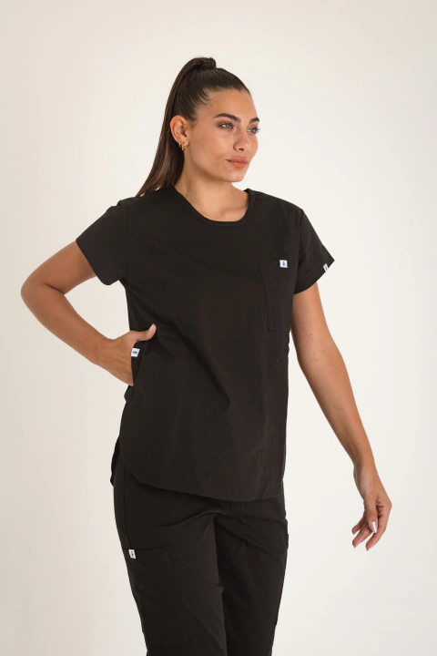 CHAQUETA SUELTA SOFT SPANDEX SLIM NEGRO - comprar online