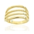 Anel Quatro Fios Banhado a Ouro