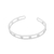 Bracelete Dois Fios Com Flores Cravejadas Banhado a Prata