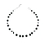 Pulseira Pedrinhas Pretas Banhada a Prata