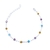 Pulseira Pedrinhas Coloridas Banhada a Prata na internet