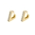 Brinco Argola Triangular Cravejado Zircônias Banhado a Ouro