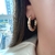 Brinco Argola Caracol e Zircônias 2,9cm Banhado a Ouro