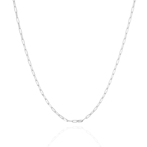 Corrente Masculina Elo Cadeado Banhado a Prata