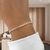 Pulseira Riviera Losangos Cristais 4mm Banhada a Ouro