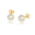 Brinco Pérola Tradicional 8 mm Banhado a Ouro