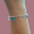 Pulseira Zircônias Penduradas Tons Claros Banhada a Prata - comprar online