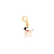 Berloque Resinado Snoopy Banhado a Ouro