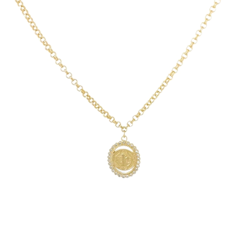 Colar Elo Português Com Medalha de São Bento Banhado a Ouro