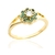 Anel Flor Cravejado Zircônia Verde Banhado a Ouro