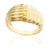 Anel Trabalhado Com Ondas Banhado a Ouro