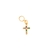 Berloque Crucifixo Cravejado Colorido Banhado a Ouro