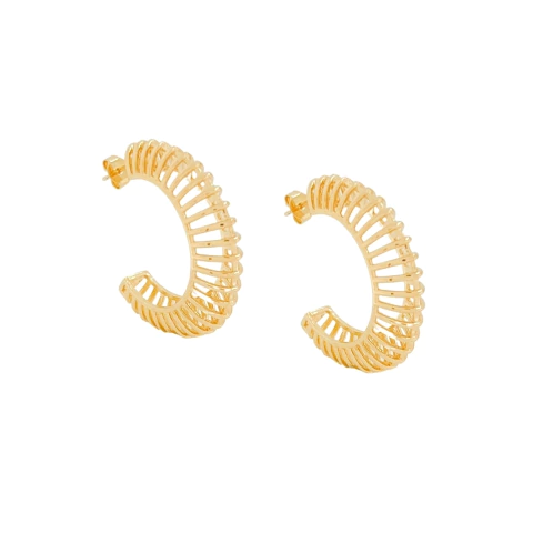 Brinco Argola Vazada Banhado a Ouro