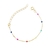 Pulseira Infantil Bolinhas Coloridas Banhada a Ouro