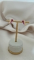 Brinco Pedrinhas Rosa Degrade Banhado a Ouro - comprar online
