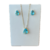 Conjunto Gota Azul Turmalina Banhado a Ouro - comprar online