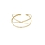 Bracelete Duplo Aro X e Um Aro Reto Banhada a Ouro - comprar online