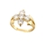 Anel Flor Cristal Banhado a Ouro - comprar online