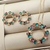 Conjunto Mandala Zirconias Coloridas Banhado a Ouro na internet