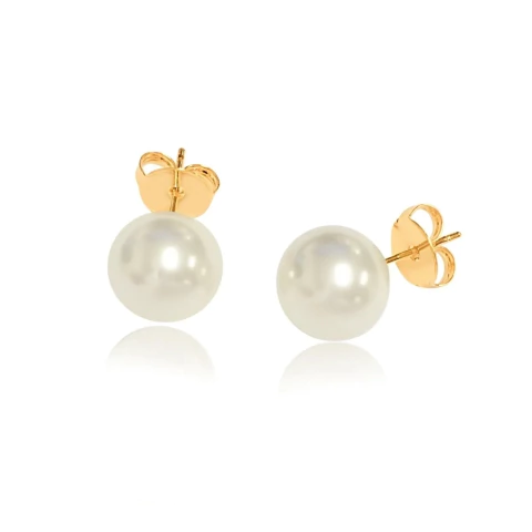 Brinco De Pérola Banhado a Ouro