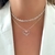 Colar Choker Gotas Banhada a Prata