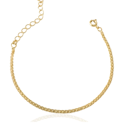 Pulseira Malha Chinesa Banhada a Ouro