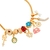 Berloque Resinado Flor Azul Banhado A Ouro - comprar online