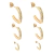 Brinco Argolinha Triangular Cravejada Banhado a Ouro - comprar online
