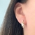 Brinco Trabalhado Com Navete Cristal Banhado a Ouro - comprar online