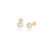 Brinco Pérola Tradicional 5mm Banhado a Ouro