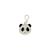 Berloque Urso Panda Banhado a Prata