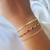 Pulseira Coraçõezinhos Colors Banhada a Ouro - comprar online