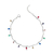 Pulseira Pedrinhas Coloridas e Arcos Banhada a Prata - Lys Lazuli Semijoias