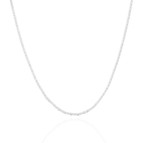 Corrente Masculina Elos Piastrini Banhado a Prata