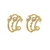 Brinco Argola Luxo com Zircônias Cristais Banhado a Ouro - comprar online