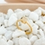 Anel Quadradinho Cravejado Cristal Banhado a Ouro - comprar online
