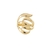 Anel Max Ondas Lisas Banhado a Ouro - comprar online