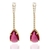 Brinco Riviera Com Gota Zircônia Marsala Banhado a Ouro