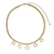 Colar Choker Fita Italiana e Corações Banhado a Ouro