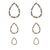 Brinco Gota Com Zircônias Colors Banhado a Ouro - comprar online