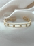 Bracelete Dois Fios Com Flores Cravejadas Banhado a Ouro - Lys Lazuli Semijoias