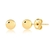 Brinco de Bolinha Lisa 6 mm Banhado a Ouro