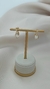 Brinco Trabalhado Com Navete Cristal Banhado a Ouro na internet