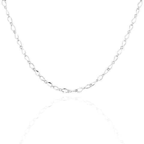 Colar Choker Elos Torcidos Banhado a Prata